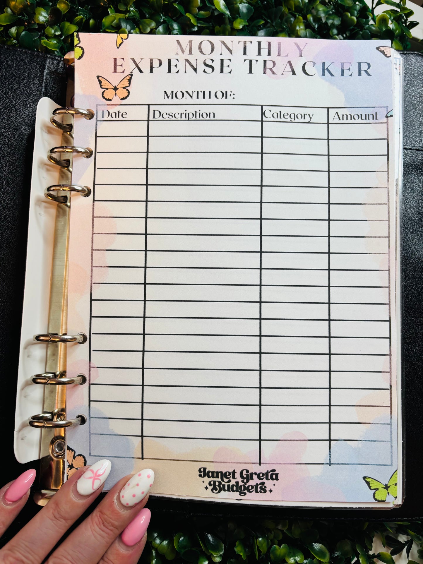 Monthly Expense Tracker (Sold in single sheets ONLY)