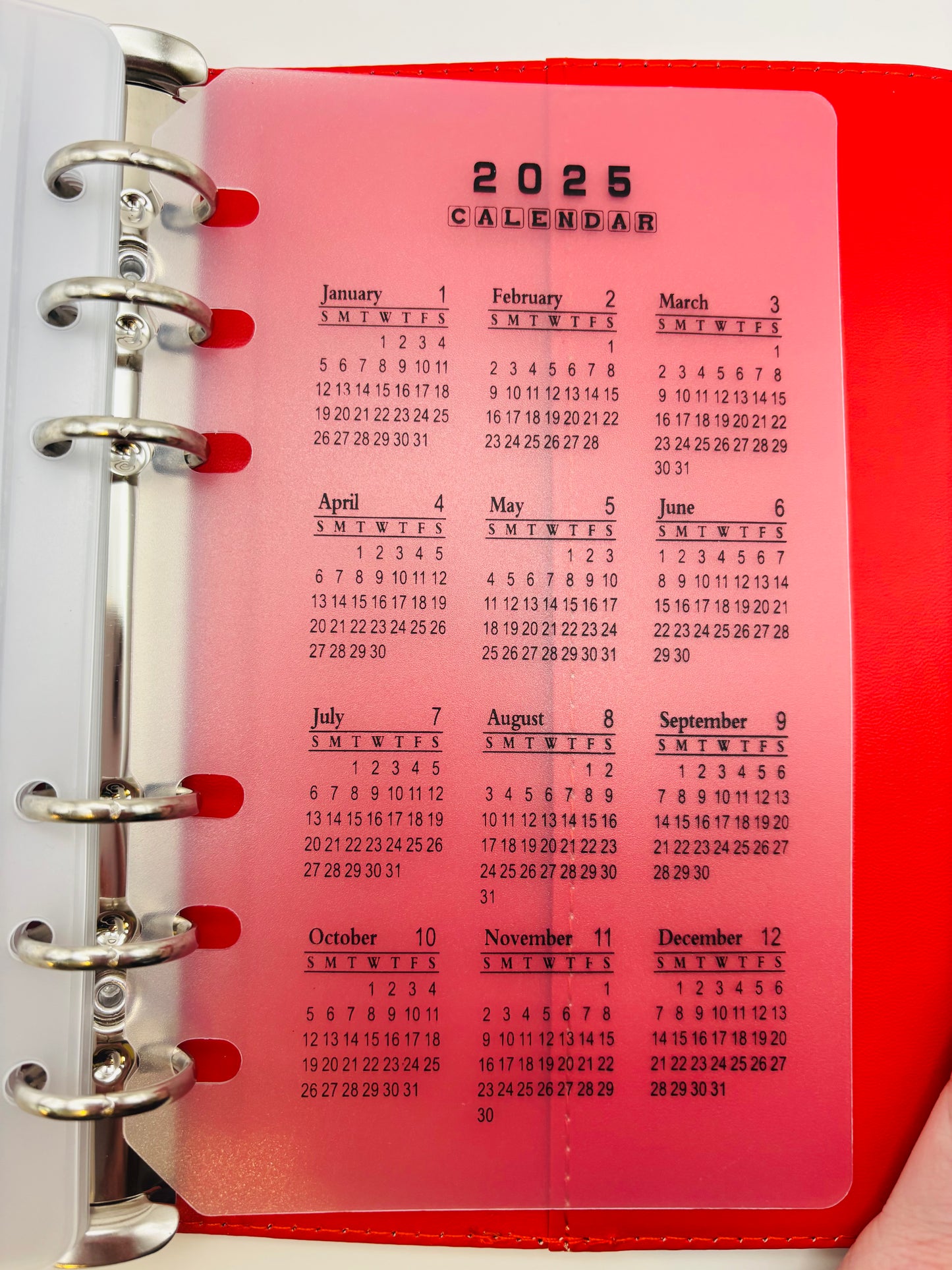 2025 Frosted Calendar