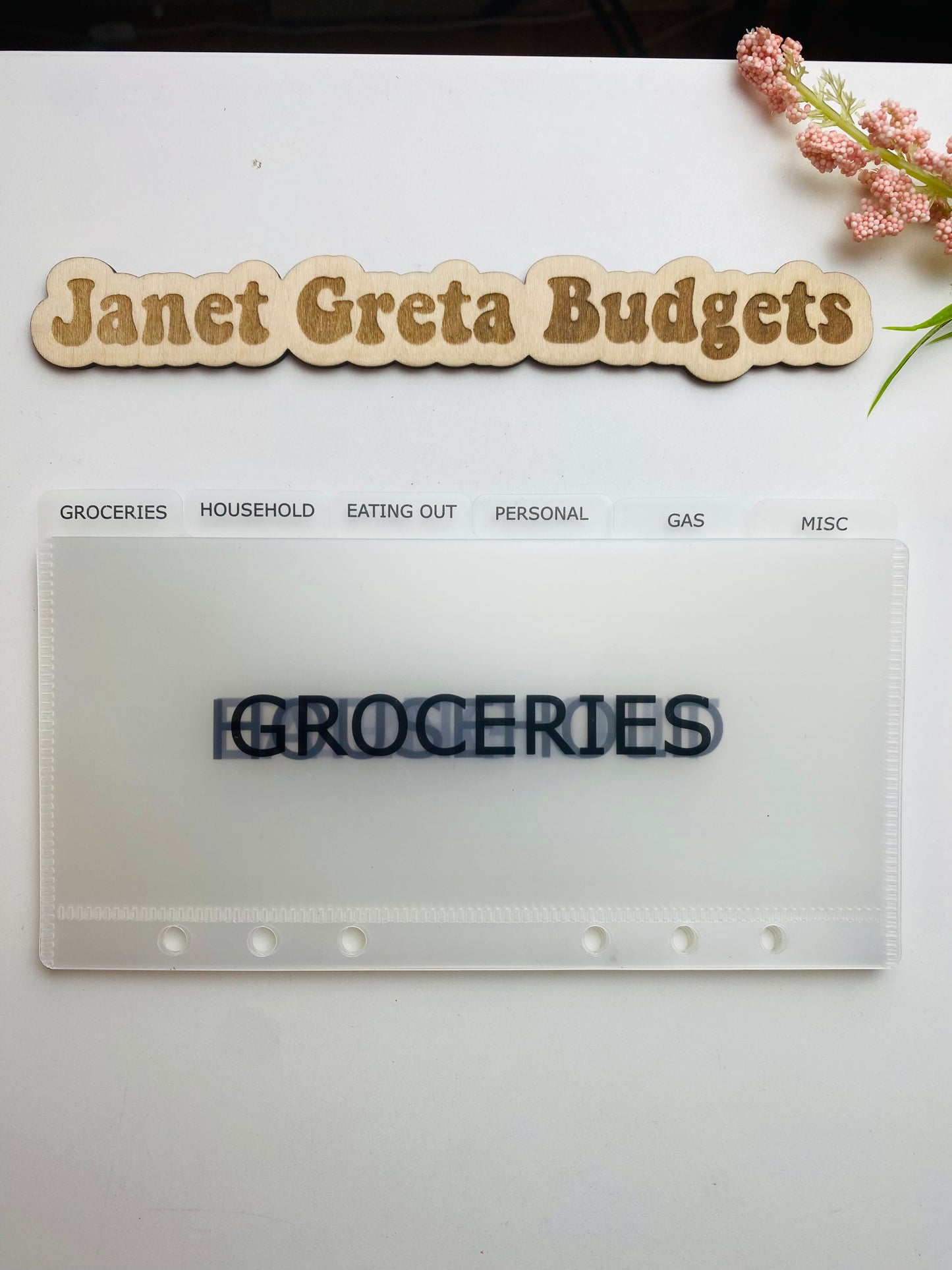 Labeled Frosted Tabbed Cash Budget Envelopes