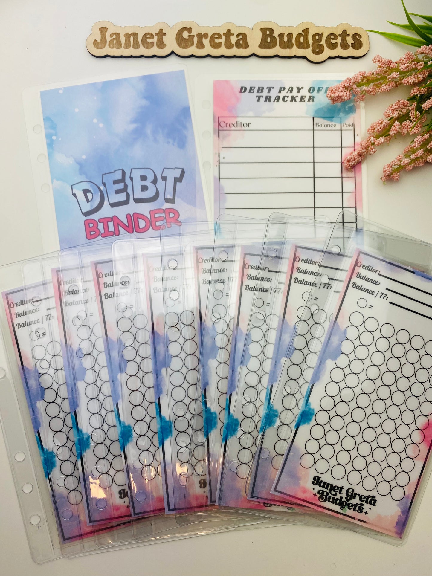 DASHBOARD, TRACKER AND ENVELOPES ONLY for the Debt Collection