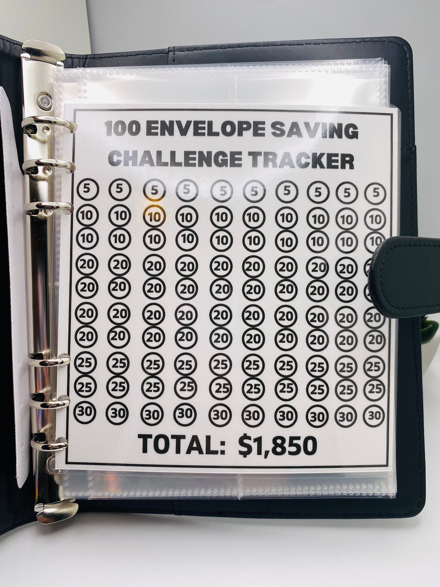 100 Envelope Savings Challenge A5 Binder Set | Savings challenge | Cash budget | Budget | Saving Binder | Cash Stuffing | Cash Envelope