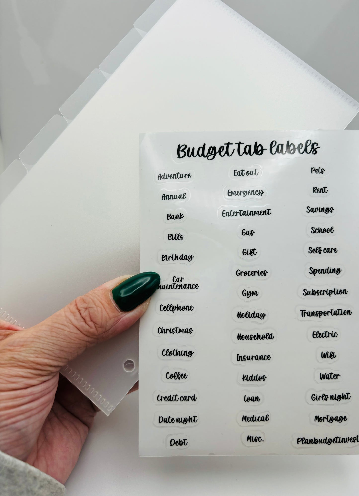 *NEW* Tabbed Cash Budget Envelopes with Budget Sticker Sheet