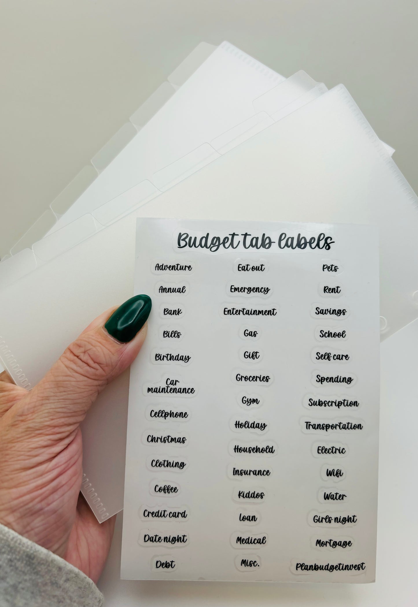 *NEW* Tabbed Cash Budget Envelopes with Budget Sticker Sheet