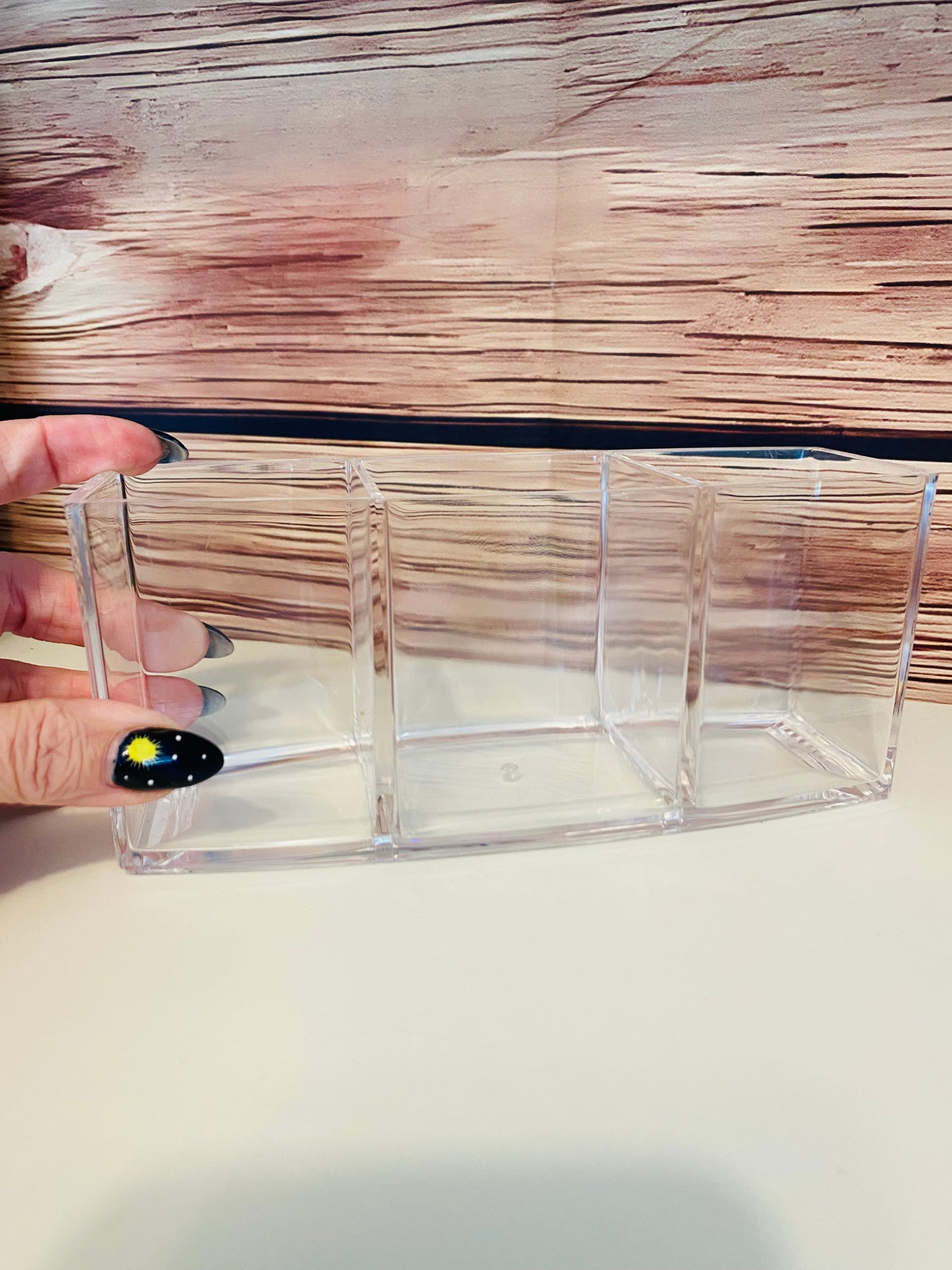 Pen Holder -3 sections clear