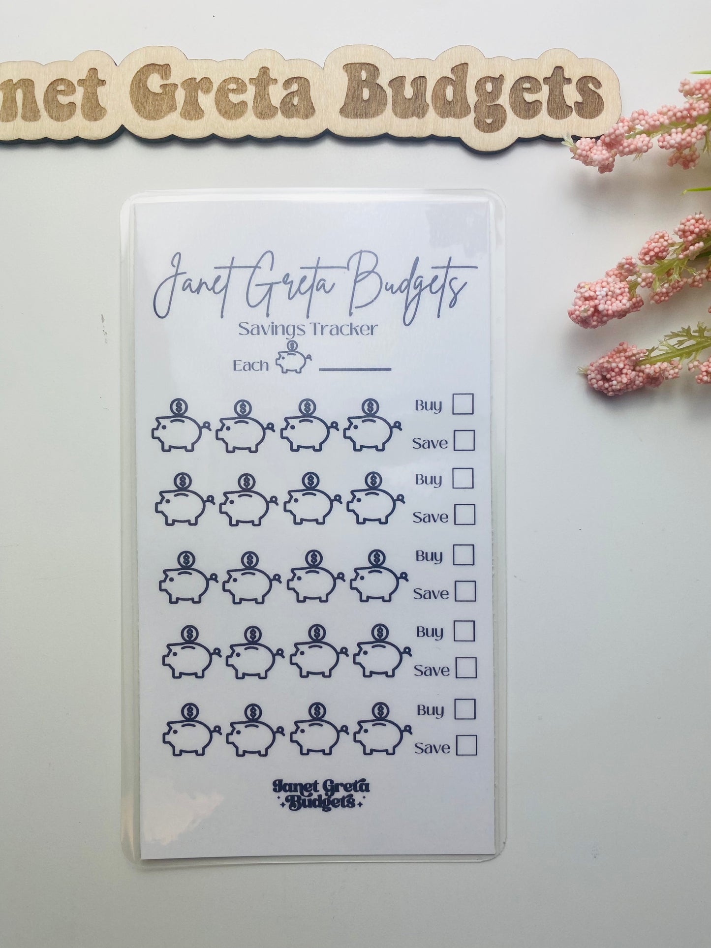 Janet Greta Budgets Savings Tracker