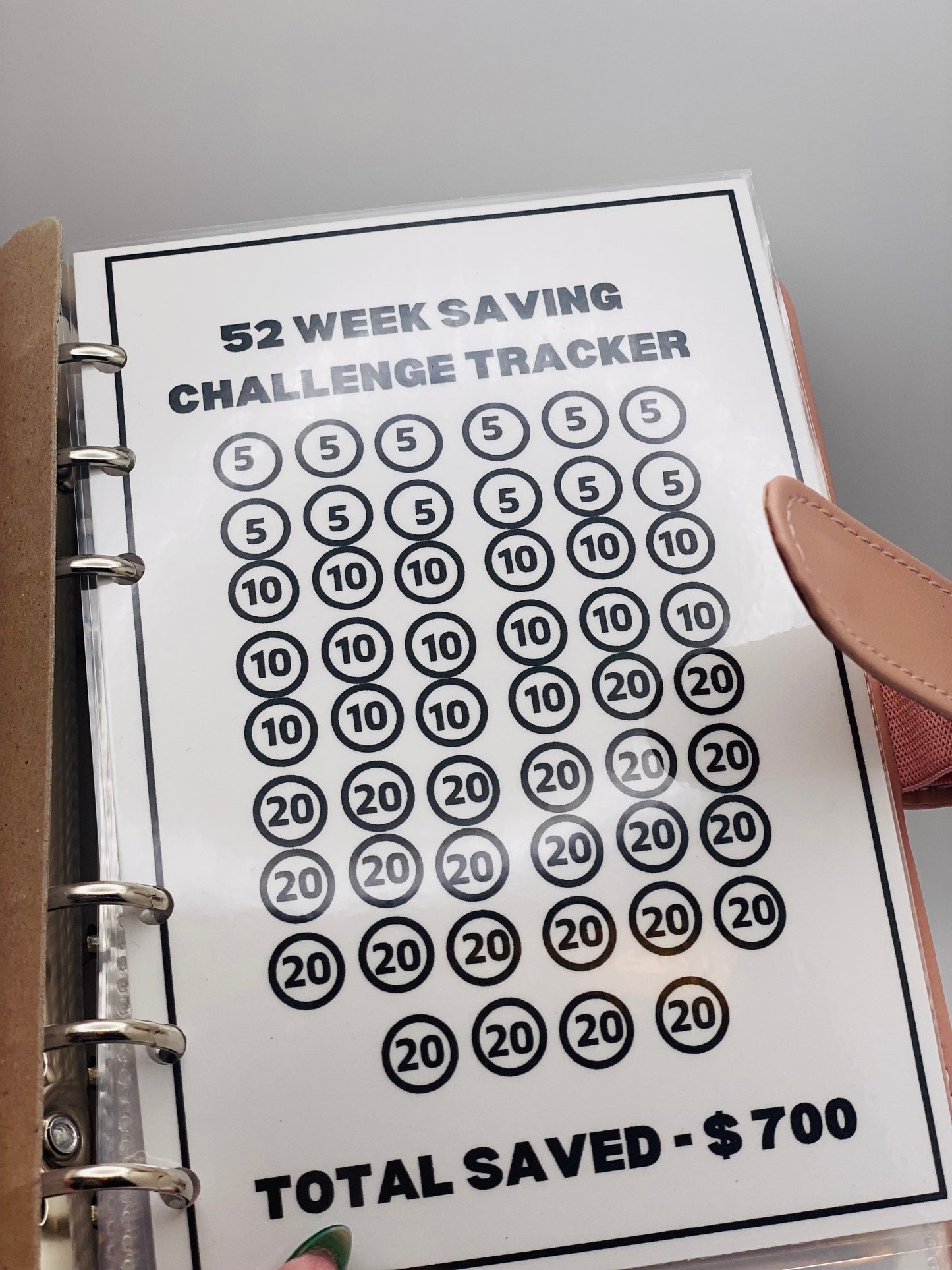 A6 SIZED INSERTS ONLY with tracker 52 Week Challenge | Budget Envelopes | Cash Envelopes | Cash budget | Budget Saving Binder| Cash Stuffing