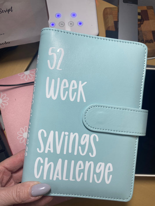 A6 sized 52 Week Saving Challenge | Budget Binder A6 size | Cash budget | Budget Planner | Saving Binder | Cash Stuffing | Cash Envelopes