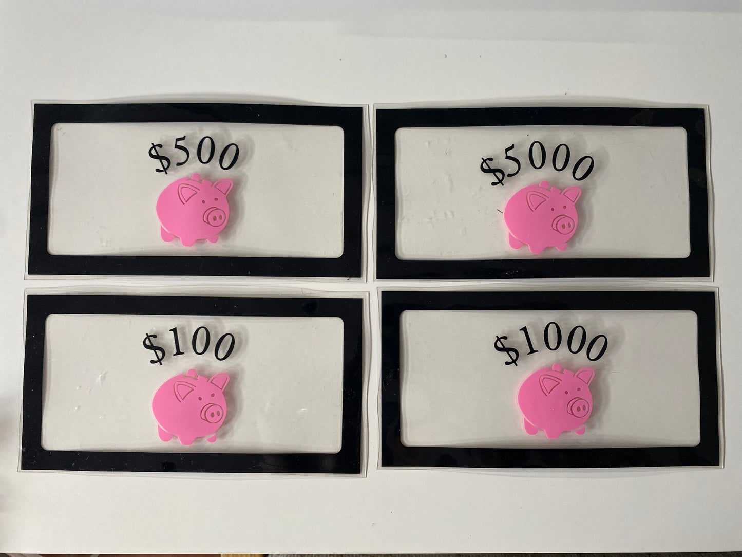 Black and Pink Cash Placeholders | Cash Place Holders | 100 dollar Placeholder | Budget Envelopes| | budget | Cash Stuffing | Cash Envelopes